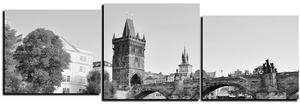 Obraz na plátně - Karlův most v Praze - panoráma 5259QD (90x30 cm)