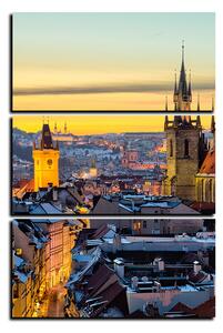 Obraz na plátně - Panoramatický pohled na starú Prahu - obdélník 7256B (90x60 cm )