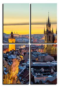 Obraz na plátně - Panoramatický pohled na starú Prahu - obdélník 7256E (90x60 cm)