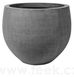 Pottery Pots Venkovní květináč kulatý Orb S, Grey (barva šedá), kolekce Natural, kompozit Fiberstone, průměr 40 cm x v 33,5 cm, objem cca 34,2 l