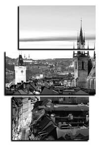Obraz na plátně - Panoramatický pohled na starú Prahu - obdélník 7256QC (120x80 cm)