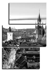 Obraz na plátně - Panoramatický pohled na starú Prahu - obdélník 7256QD (90x60 cm)