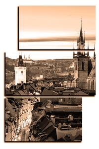 Obraz na plátně - Panoramatický pohled na starú Prahu - obdélník 7256FD (90x60 cm)