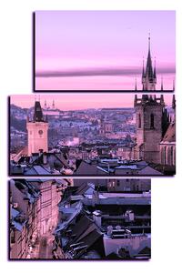 Obraz na plátně - Panoramatický pohled na starú Prahu - obdélník 7256VD (105x70 cm)