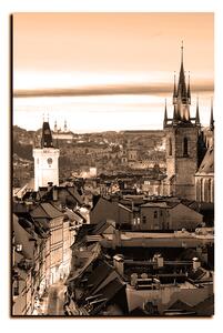 Obraz na plátně - Panoramatický pohled na starú Prahu - obdélník 7256FA (100x70 cm)