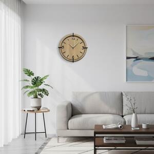 Dřevěné nástěnné hodiny s 3D čísly | Moderní design do interiéru | SENTOP HDF0601-MAPLE
