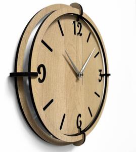 Dřevěné nástěnné hodiny s 3D čísly | Moderní design do interiéru | SENTOP HDF0601-MAPLE