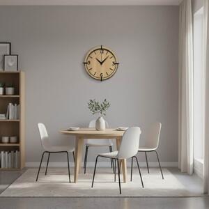 Dřevěné nástěnné hodiny s 3D čísly | Moderní design do interiéru | SENTOP HDF0601-MAPLE