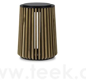 Vincent Sheppard Venkovní solární LED lampa Maya, Vincent Sheppard, Ø27x34 cm, lakovaný hliník barva Black, teakové dřevo, solární panel