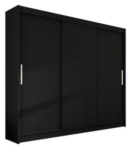 Velká šatní skříň ASTON II černá šířka 250 cm