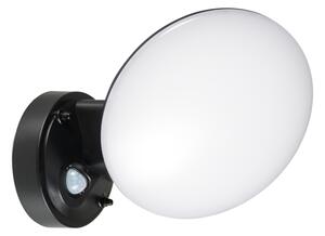 LED Venkovní nástěnné svítidlo se senzorem OLAF LED/10W/230V IP44 černá