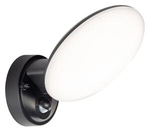 LED Venkovní nástěnné svítidlo se senzorem OLAF LED/10W/230V IP44 černá