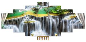 Obraz - Výhled na kouzelné vodopády (210x100 cm)