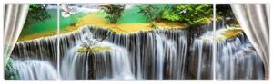 Obraz - Výhled na kouzelné vodopády (170x50 cm)
