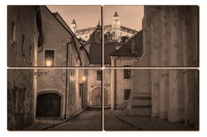 Obraz na plátně - Bratislava staré město s hradem vzadu 1265FE (90x60 cm)