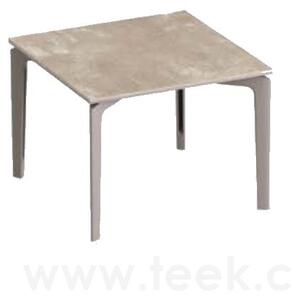 Fast Odkládací stolek Allsize, Fast, čtvercový 50x50x38 cm, rám hliník barva dle vzorníku, deska keramika kat. R1 barva dle vzorníku