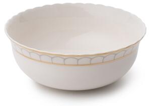 Jídelní sada 24 ks bílá/zlatá/porcelán
