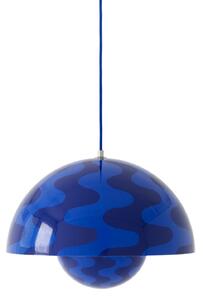 Závěsná lampa Flowerpot VP7 Ø 37 cm "Cobalt Blue / Twilight Blue Pattern" &Tradition