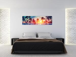 Obraz - Tropický západ slunce (170x50 cm)