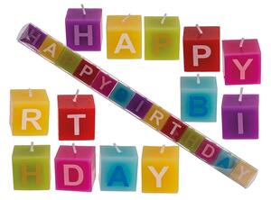 Sada 13 kusů svíček Happy Birthday (Happy Birthday)