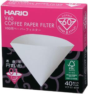 Hario papírový filtr V60-01 40 ks