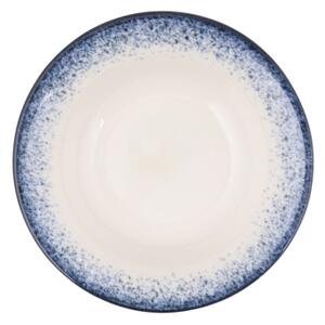 Jídelní sada 24 ks bílá/modrá/porcelán