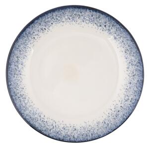 Jídelní sada 24 ks bílá/modrá/porcelán