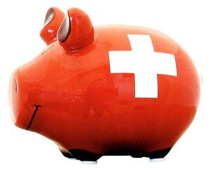 Keramická pokladnička prasátko - Swiss