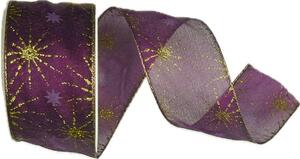 Stuha vánoční STARDUST RADIANCE ROYAL PURPLE fialová 40mm x 2m (18,-Kč/m)