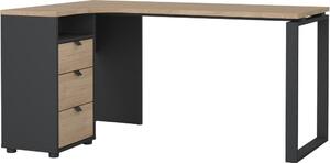 Tvilum Rohový psací stůl Sigaly 600/03 150 cm šedý/hickory Jackson