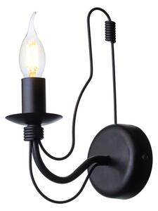 Light for home - Kovové klasické nástěnné svítidlo černé 30301 