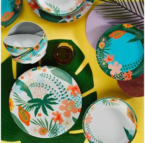 Jídelní sada 24 ks pestrobarevná/porcelán