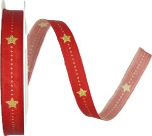 Stuha vánoční TINY STARLINE RUBY červená 10mm x 4m (6,-Kč/m)