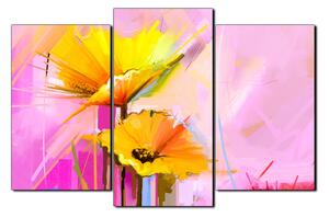 Obraz na plátně - Abstraktní malba, jarní květiny reprodukce 1269C (90x60 cm)