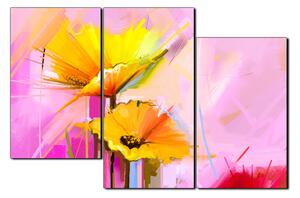 Obraz na plátně - Abstraktní malba, jarní květiny reprodukce 1269D (90x60 cm)