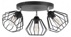 Light for home - Moderní stropní lustr ve skandinavskem stylu s nastavitelnými stínítkami EDISON 1502/3/OP, E27, černá
