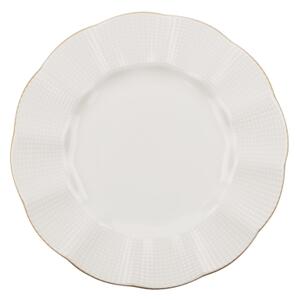 Jídelní sada 24 ks bílá/zlatá/porcelán