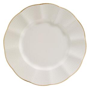 Jídelní sada 24 ks bílá/zlatá/porcelán