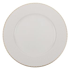 Jídelní sada 24 ks bílá/zlatá/porcelán