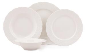 Jídelní sada 24 ks bílá/porcelán