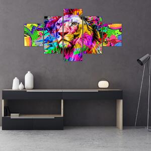Obraz - 3D obraz lva (125x70 cm)