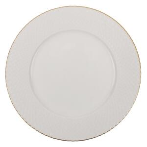 Jídelní sada 24 ks bílá/zlatá/porcelán