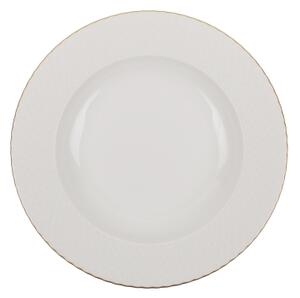 Jídelní sada 24 ks bílá/zlatá/porcelán