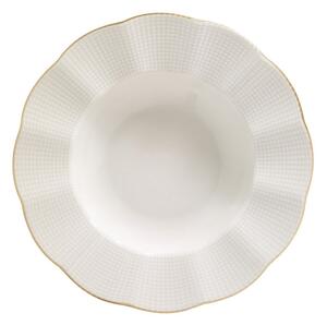 Jídelní sada 24 ks bílá/zlatá/porcelán