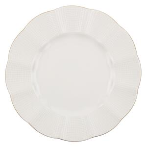 Jídelní sada 24 ks bílá/zlatá/porcelán