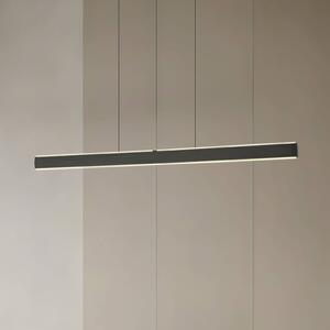 Lucande LED závěsné světlo Arvon, černá, 117 cm, stmívatelné,, stmívatelný, Černá, Obývací pokoj / jídelna, kov, Moderní