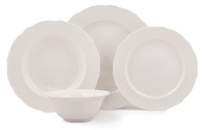 Jídelní sada 24 ks bílá/porcelán
