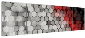 Obraz - 3D hexagony (170x50 cm)