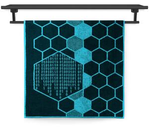 Ručník Veba GRAND 500 Cyberspace azurově modrá Velikost: 70x140 cm