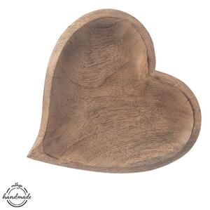 Tác dřevo MANGO srdce 25x25 cm - 25 x 25 x 2,5 cm